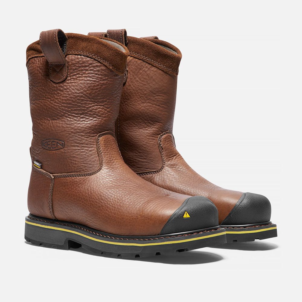 Botas de Trabajo Keen Mexico Marrom - Hombre Dallas Wellington (Steel Toe) - IL8514672